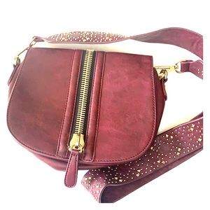 Maroon cross body bag